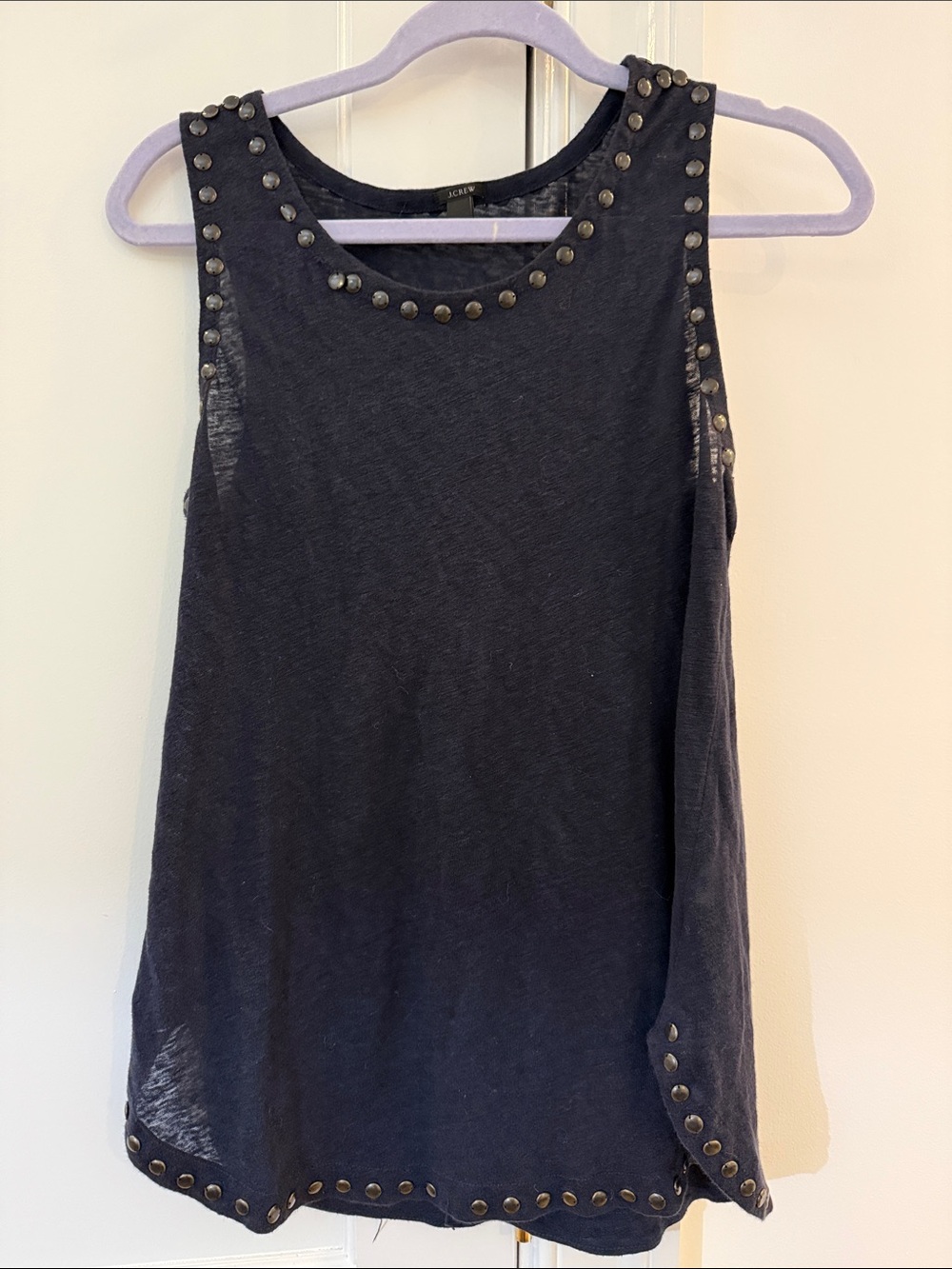 J. Crew Navy Studded Sleeveless Tank